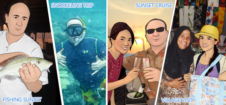 The Four Excursions offered at Lily Beach Resort & Spa, Maldives