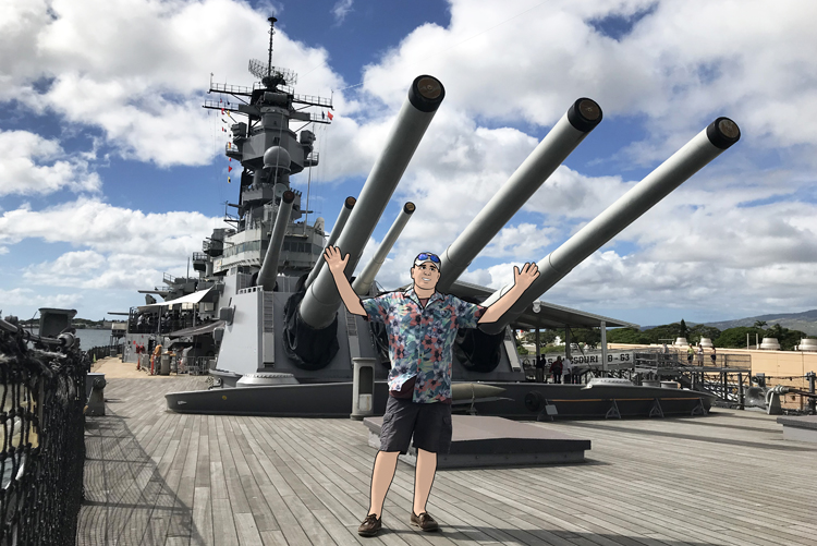 เรือรบประจัญบาน USS Missouri, Honolulu (Hawaii)